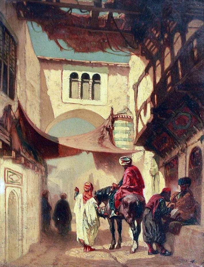 Scena di strada araba